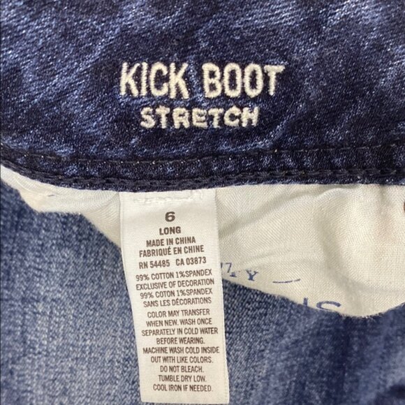American Eagle Kick Boot Stretch Jeans Blue Size 6 - Picture 6 of 11